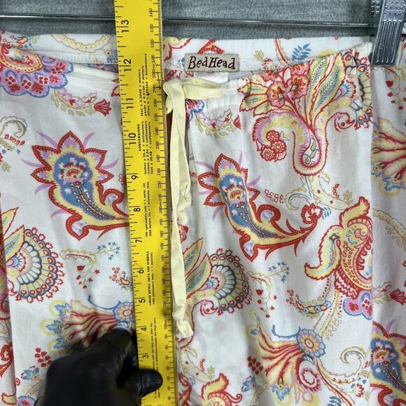 BedHead Anthropologie Women 8 Paisley PJ Set Cropped Comfy Lounge Quiet Luxury - Picture 10 of 16